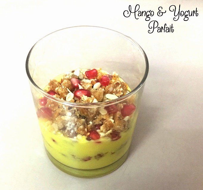 Mango Yogurt Parfait With Granola Bars Bake Cut Fry